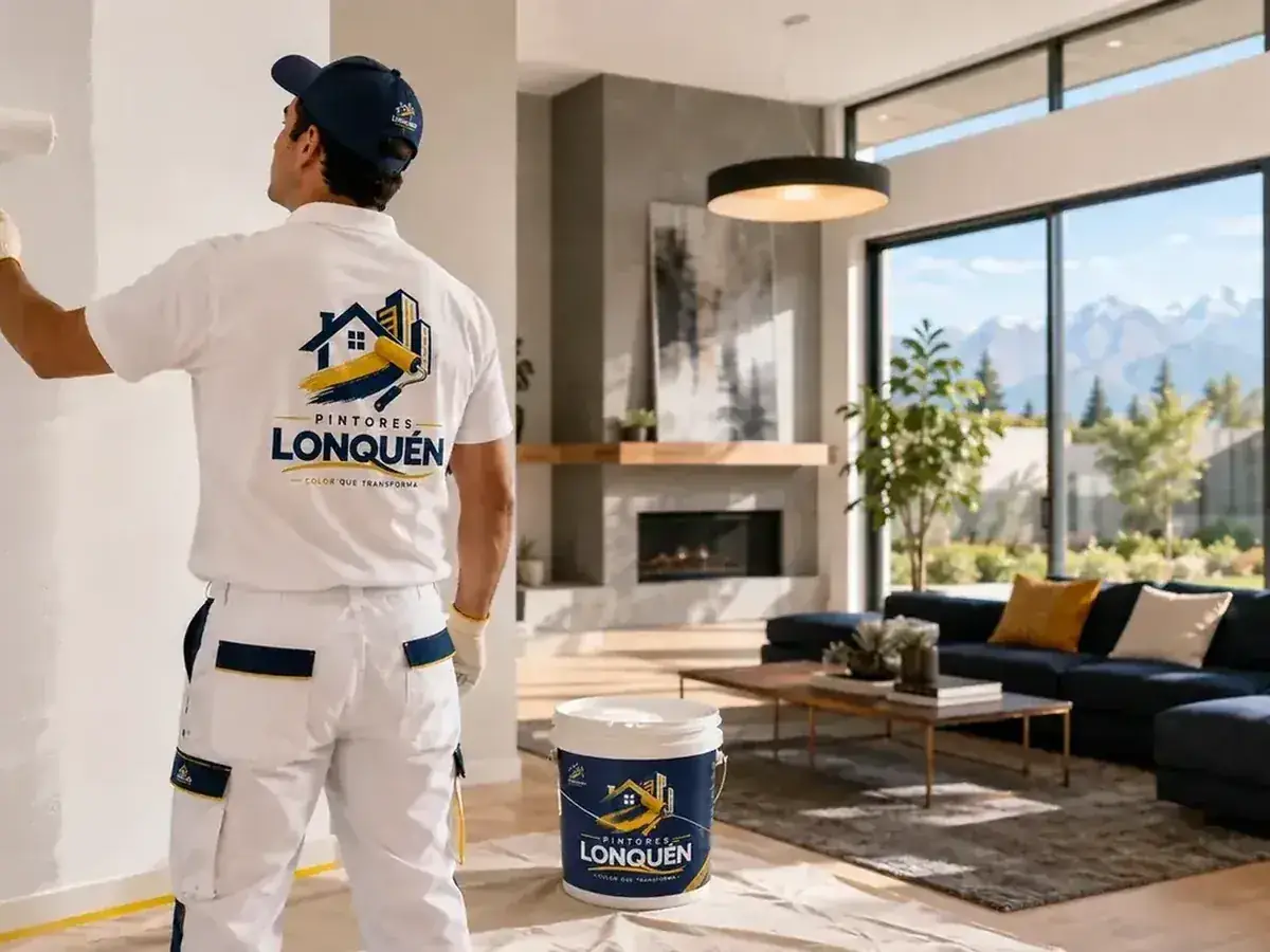 Aplicación de pintura con rodillo sobre un muro interior preparado