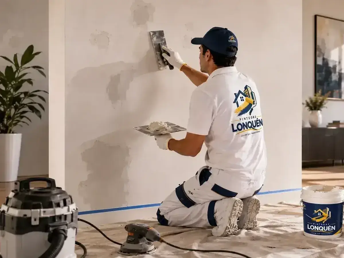 Preparación técnica de un muro antes de aplicar pintura de terminación