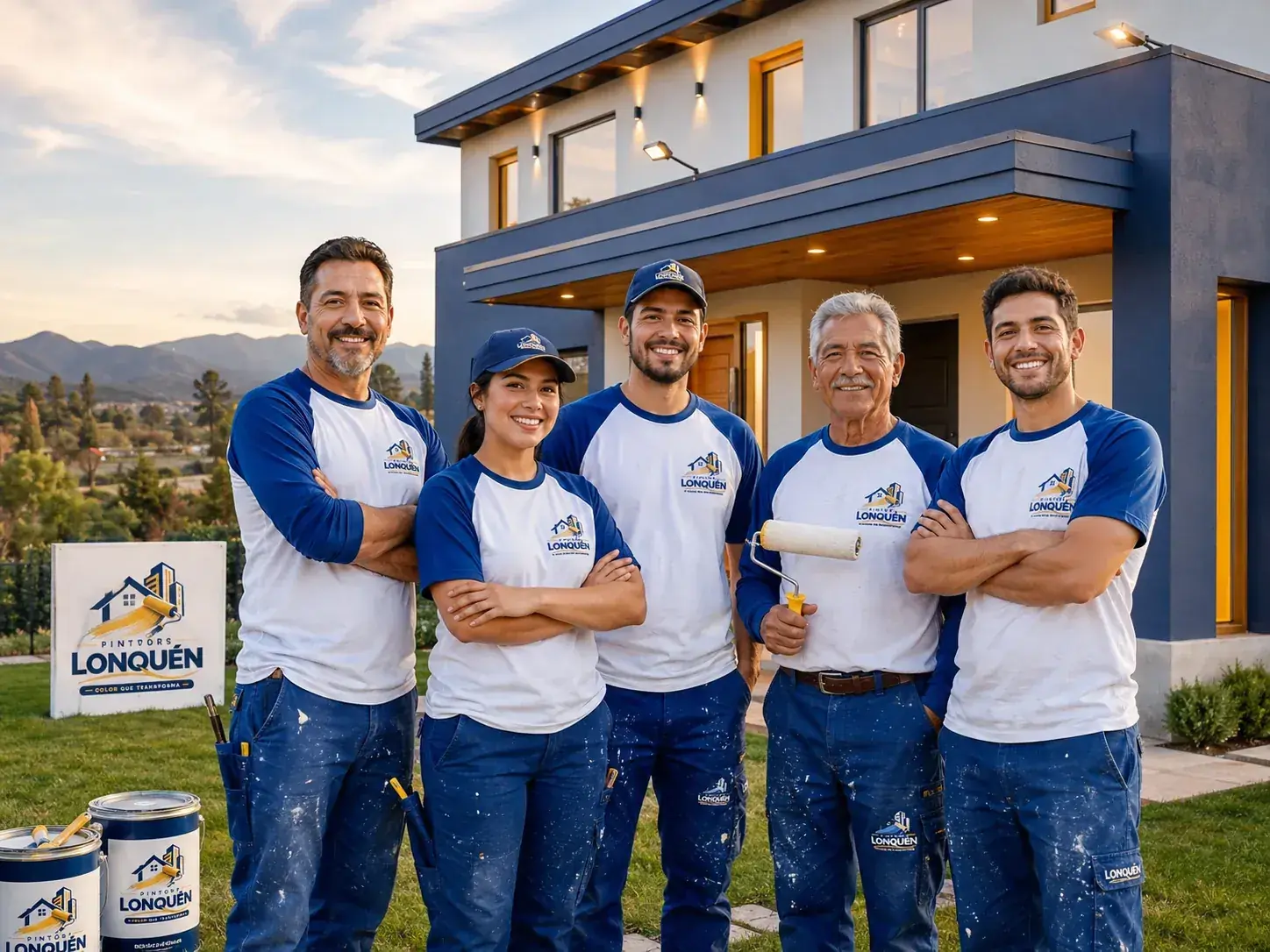 Equipo de pintores preparado para abordar proyectos residenciales y comerciales